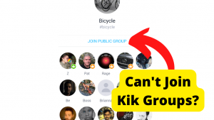 kik can t join groups
